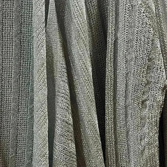 SPIEGEL Silver Cardigan Shawl  Sweater. Sz: L - Picture 3 of 5